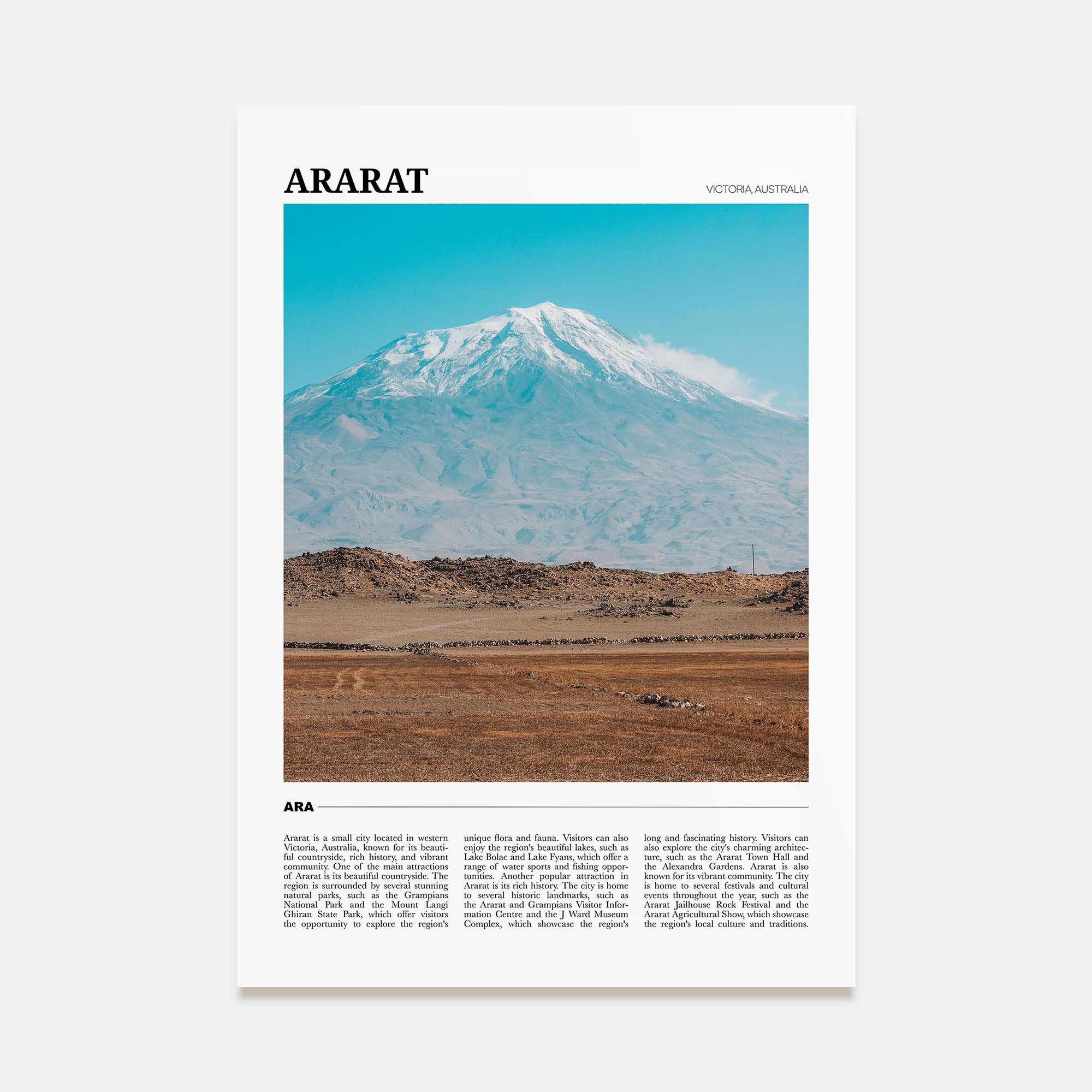 Ararat Travel Color Poster