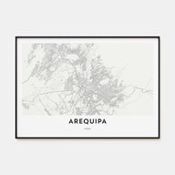 Arequipa Map Landscape Poster