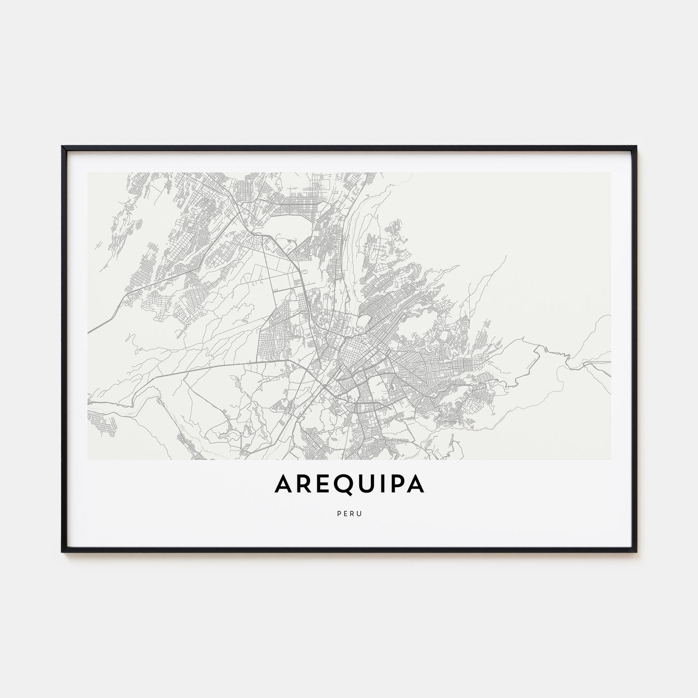 Arequipa Map Landscape Poster