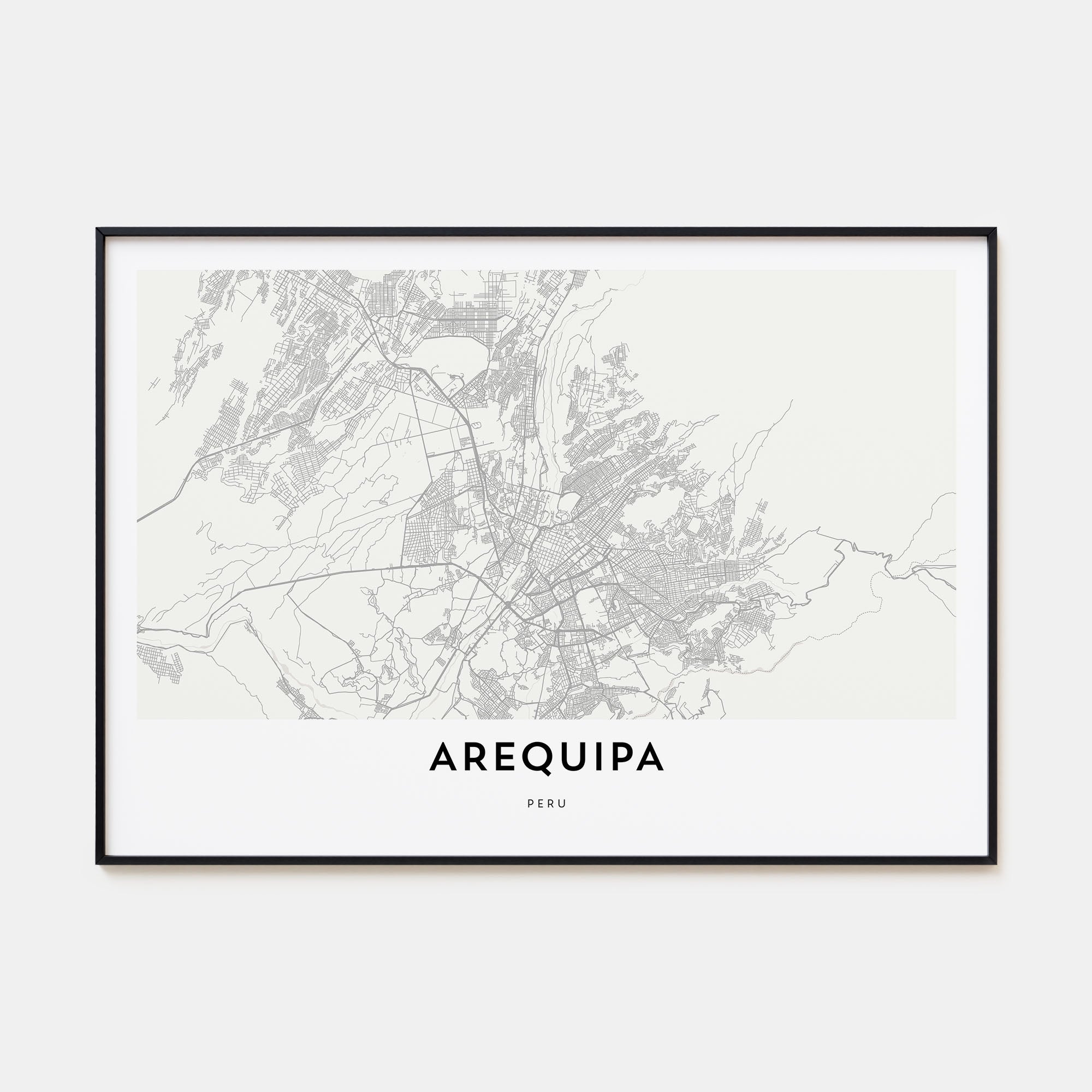 Arequipa Map Landscape Poster