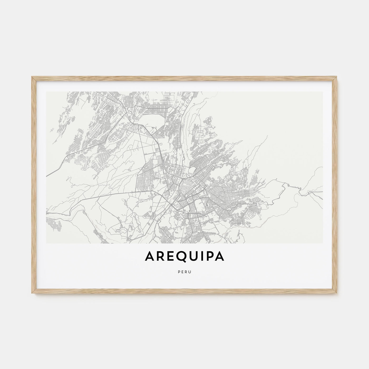 Arequipa Map Landscape Poster
