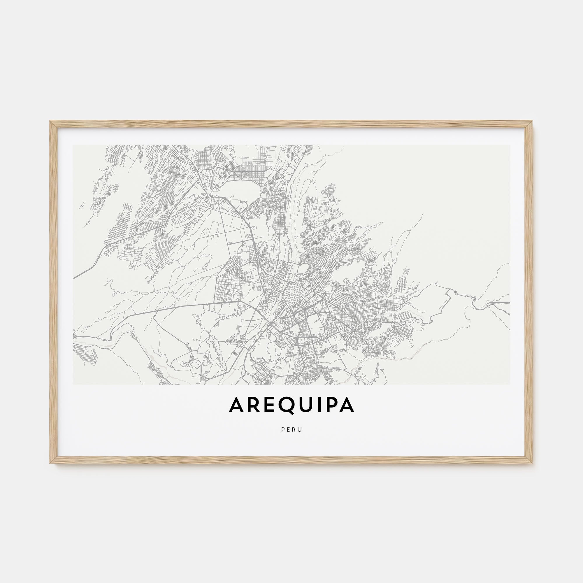 Arequipa Map Landscape Poster