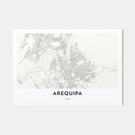 Arequipa Map Landscape Poster