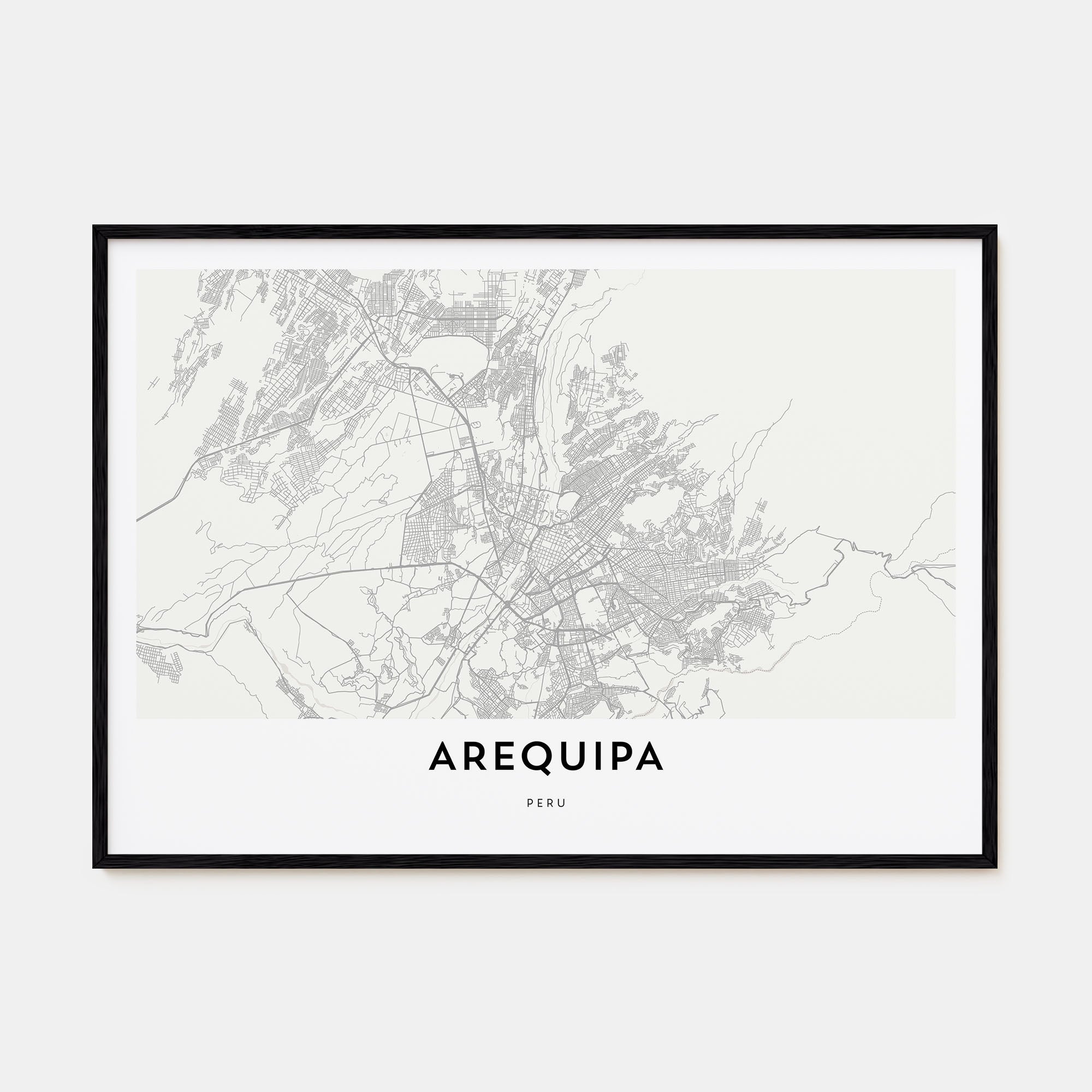 Arequipa Map Landscape Poster