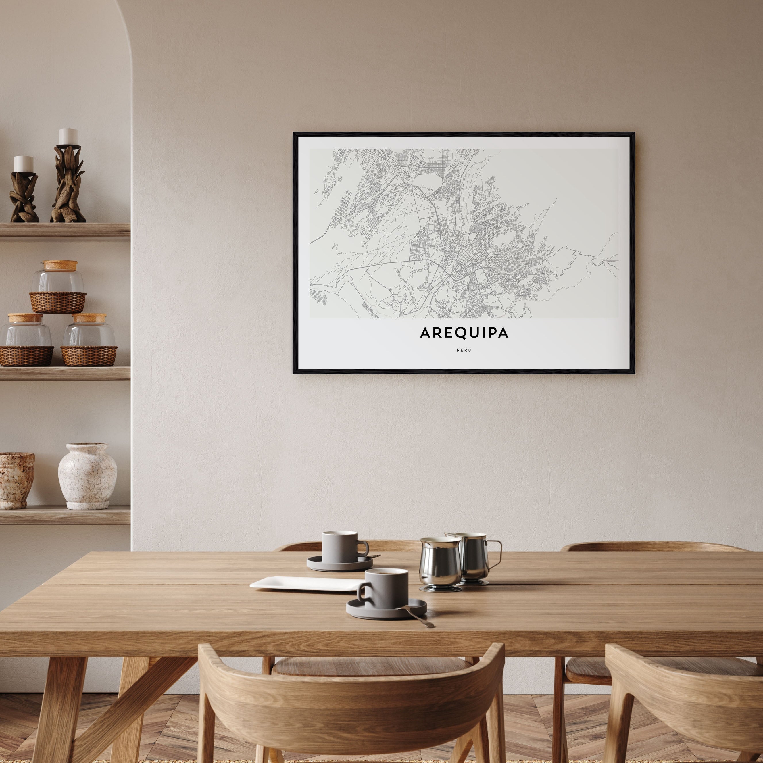 Arequipa Map Landscape Poster