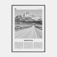 Argentina Travel B&W No 1 Poster