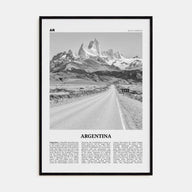 Argentina Travel B&W No 1 Poster