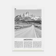 Argentina Travel B&W No 1 Poster