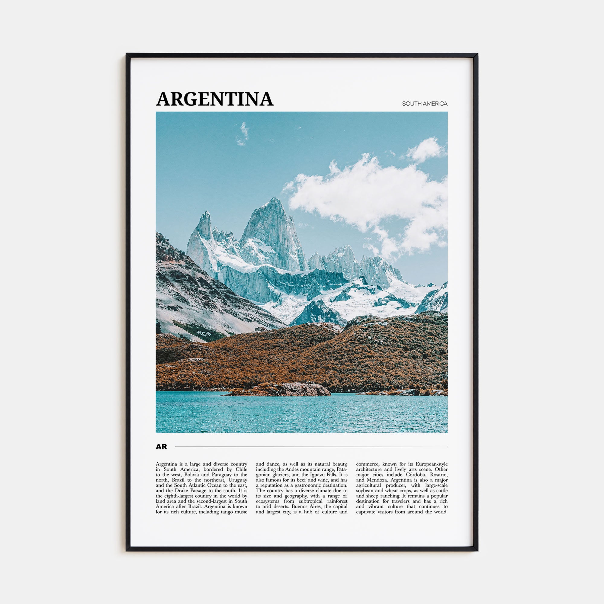 Argentina Travel Color Poster