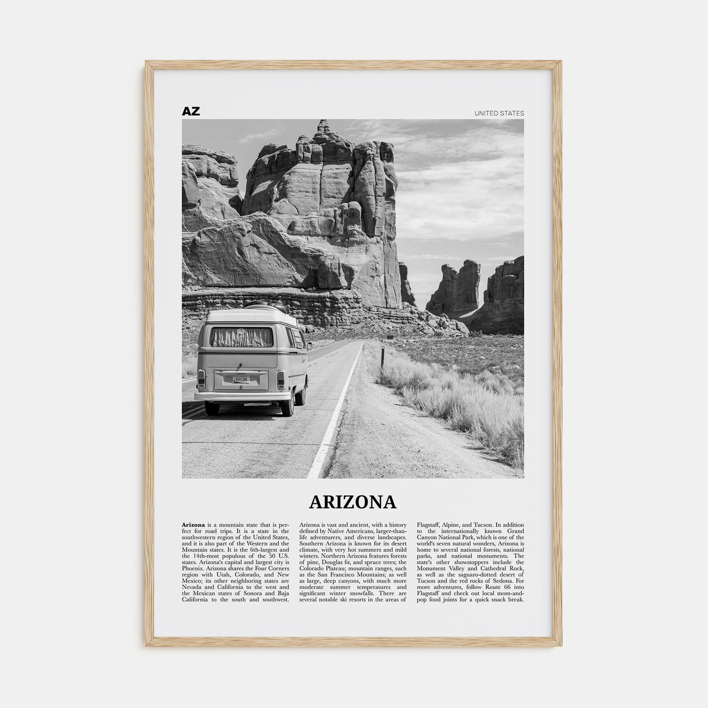 Arizona Travel B&W No 2 Poster
