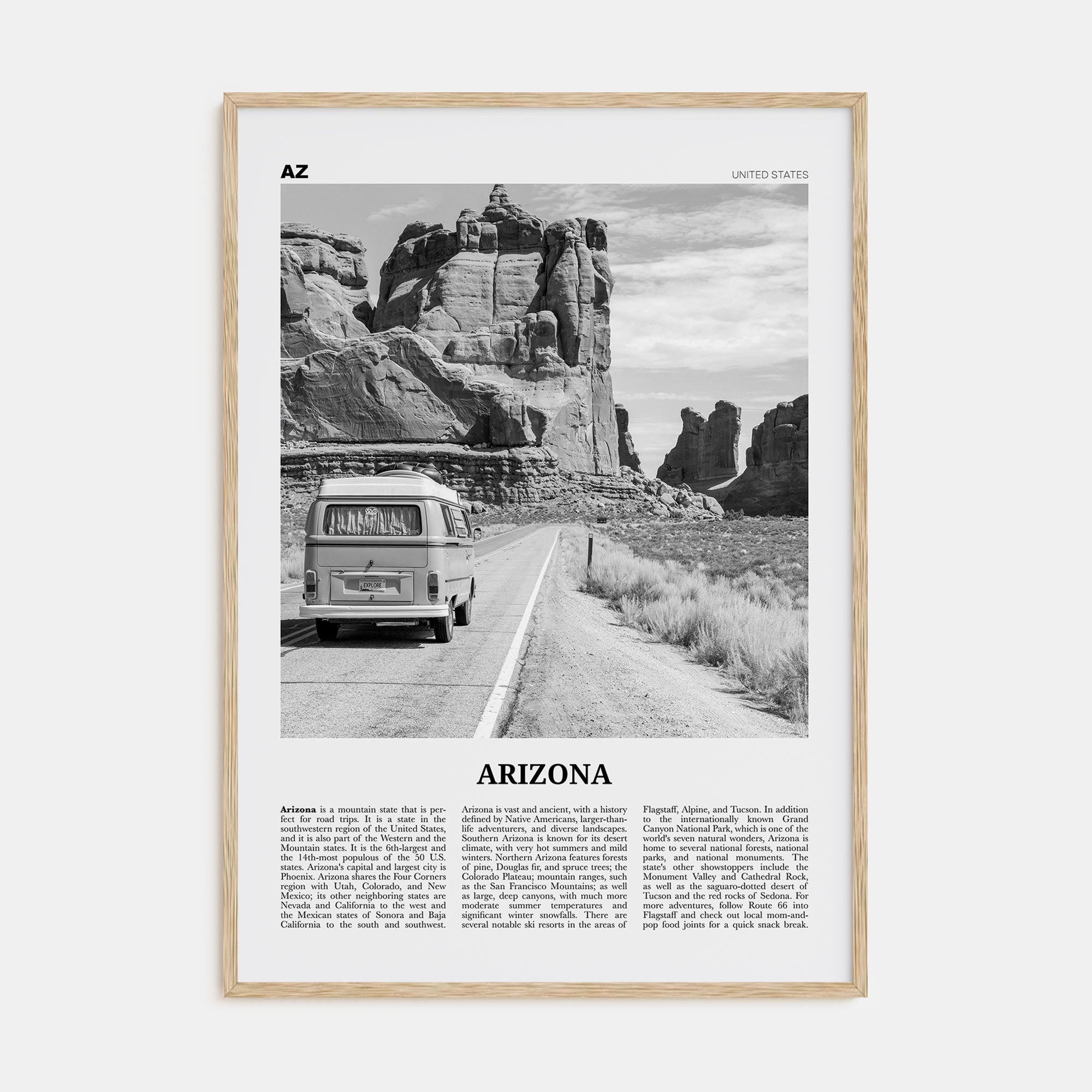 Arizona Travel B&W No 2 Poster