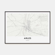 Arles Map Landscape Poster