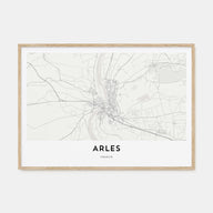 Arles Map Landscape Poster