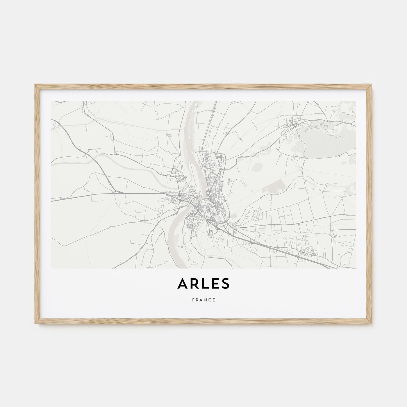 Arles Map Landscape Poster