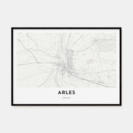 Arles Map Landscape Poster