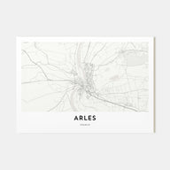 Arles Map Landscape Poster