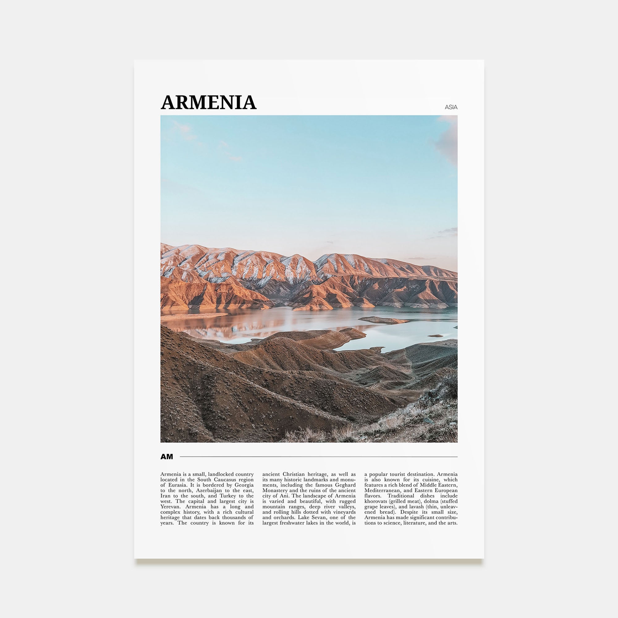 Armenia Travel Color Poster