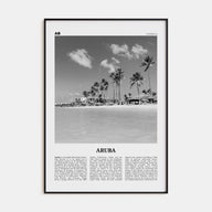 Aruba Travel B&W No 1 Poster