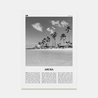 Aruba Travel B&W No 1 Poster