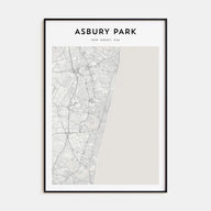 Asbury Park Map Portrait Poster