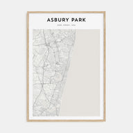 Asbury Park Map Portrait Poster
