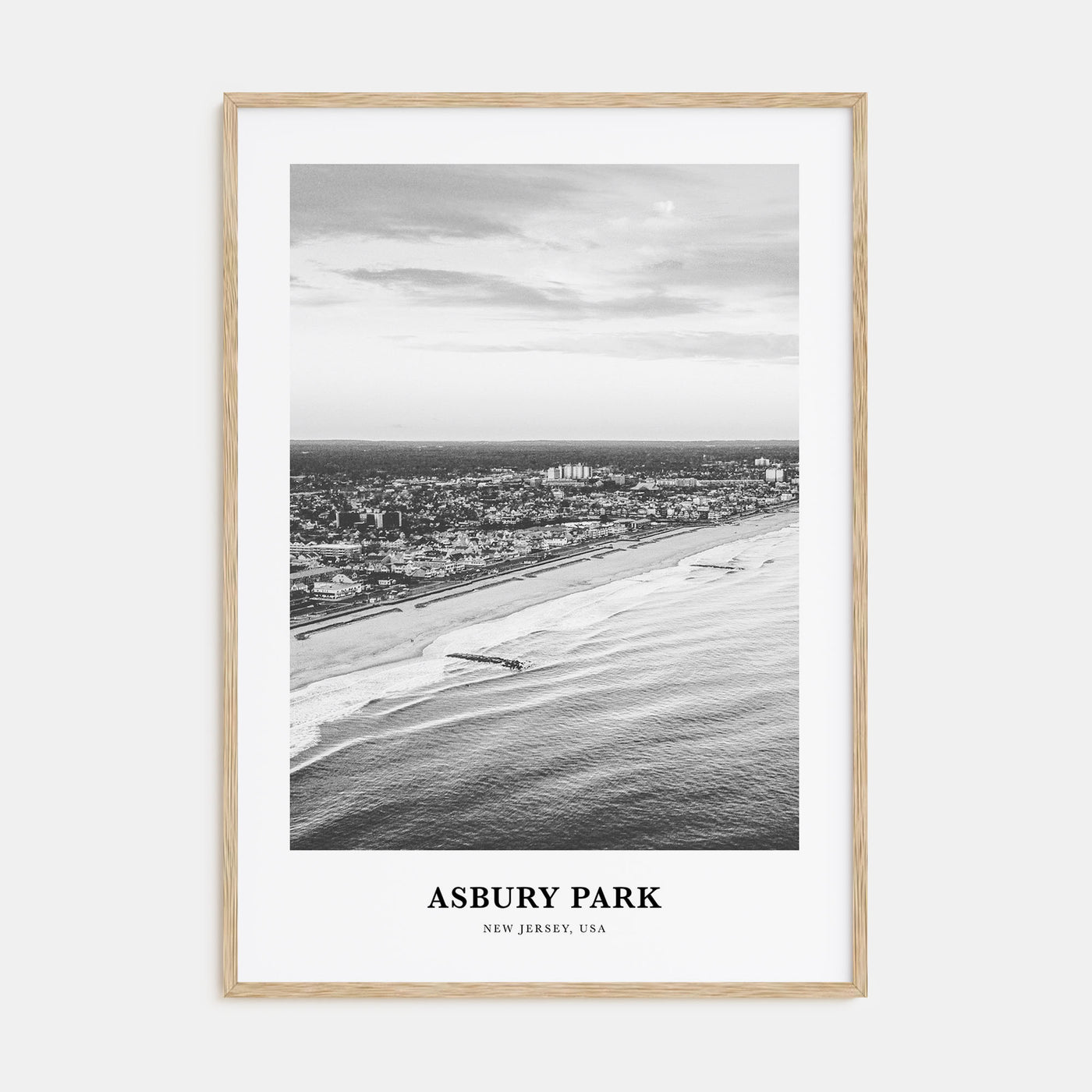 Asbury Park Portrait B&W Poster