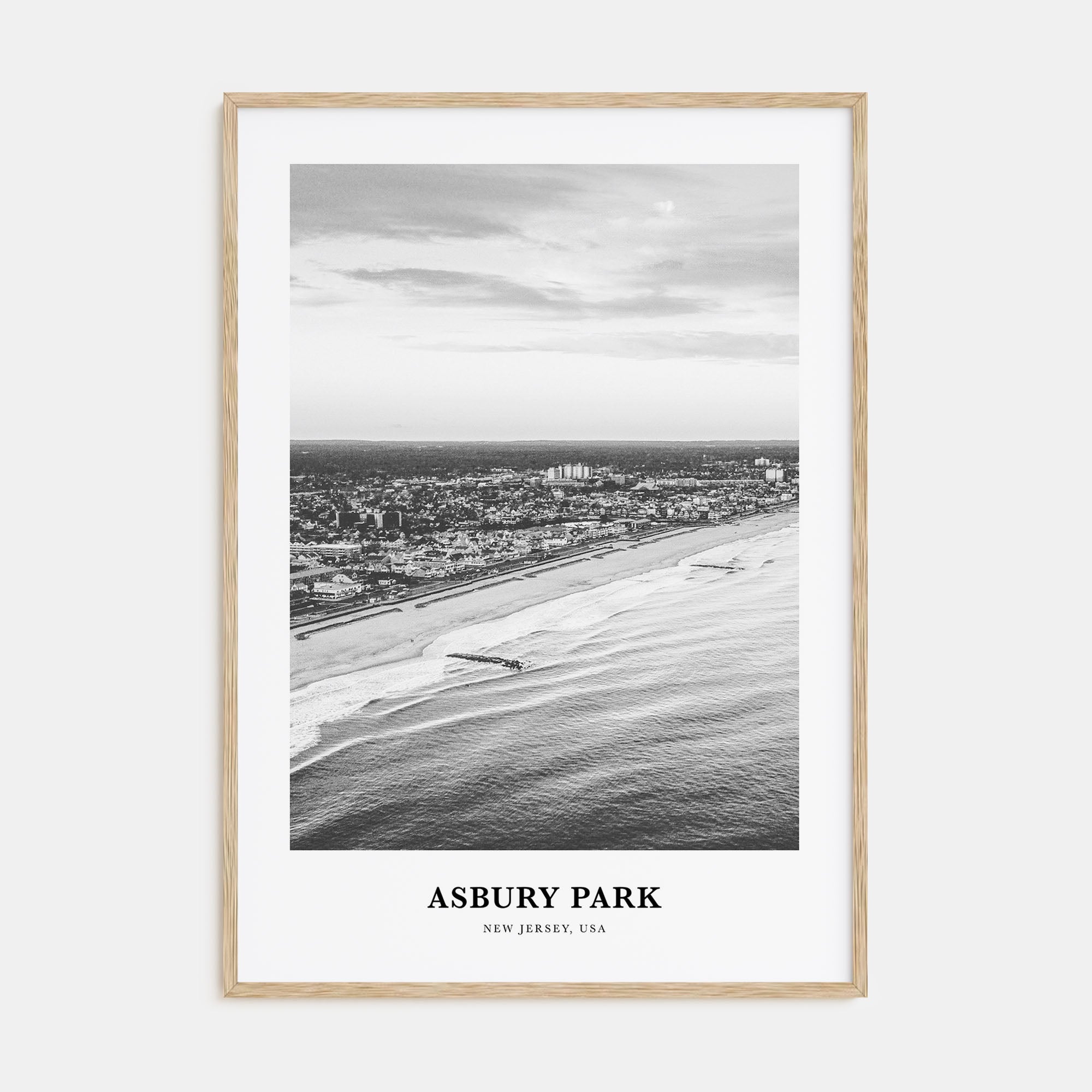 Asbury Park Portrait B&W Poster