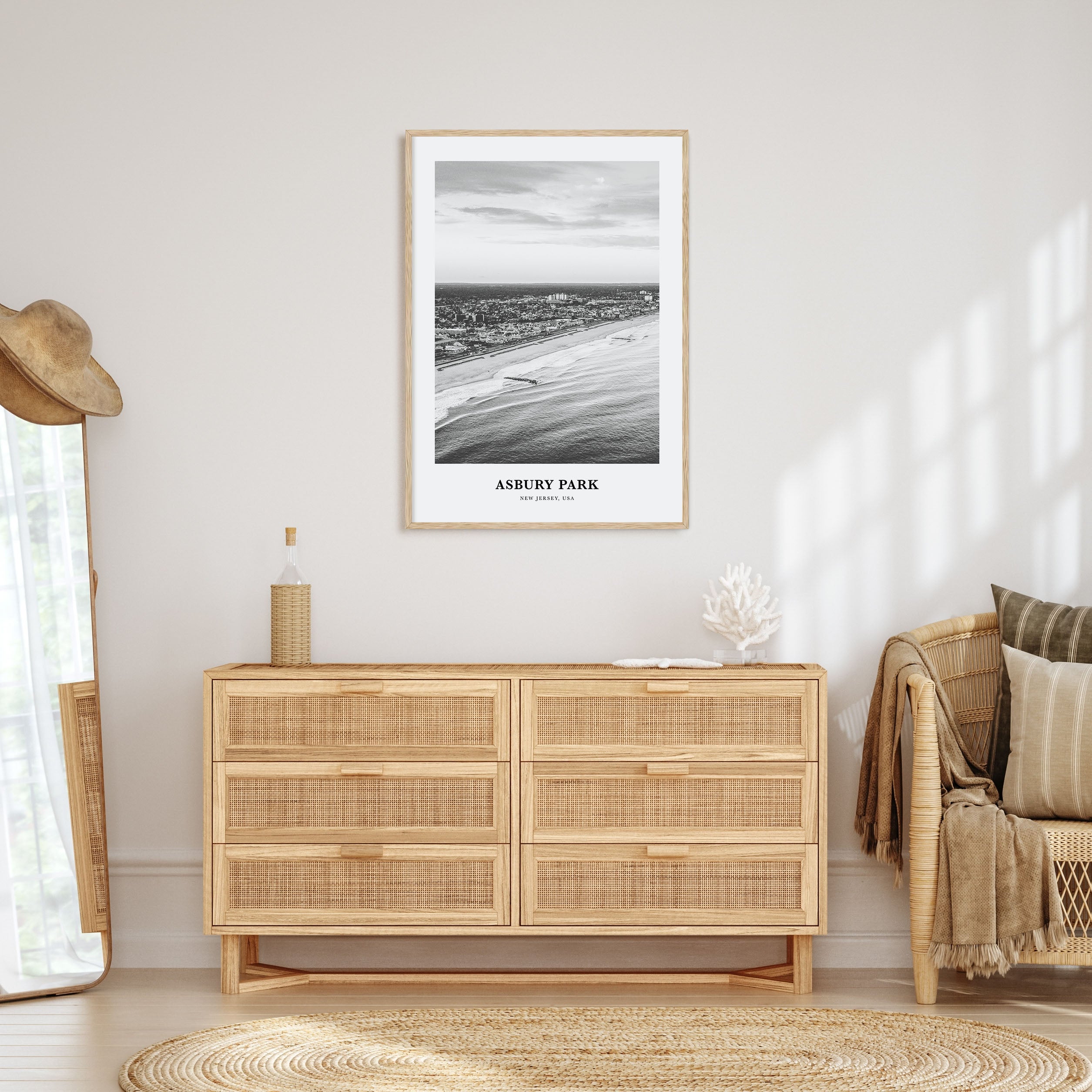 Asbury Park Portrait B&W Poster