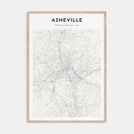 Asheville Map Portrait Poster