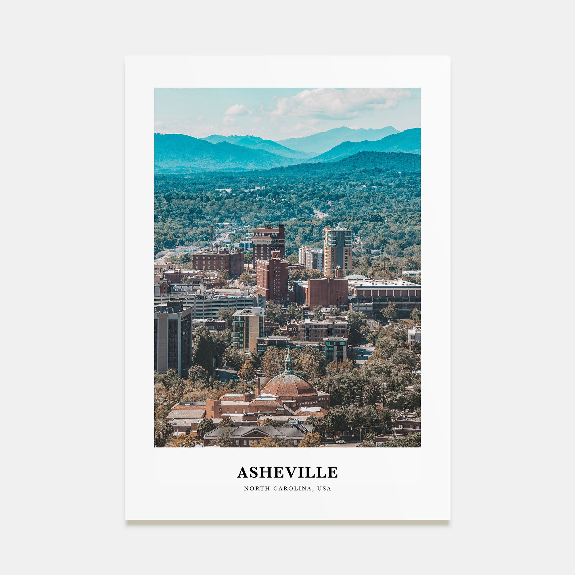Asheville Portrait Color Poster