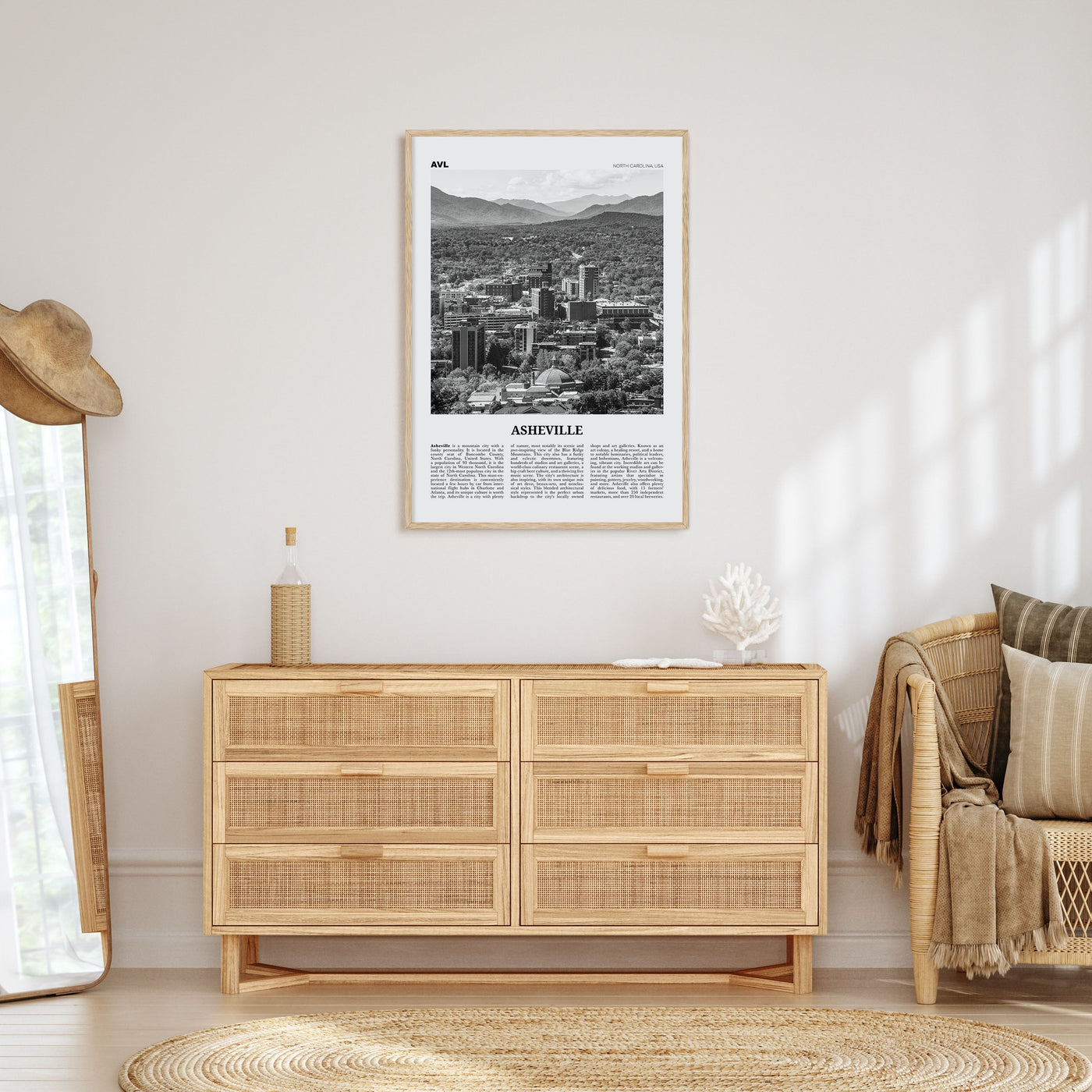 Asheville Travel B&W No 1 Poster