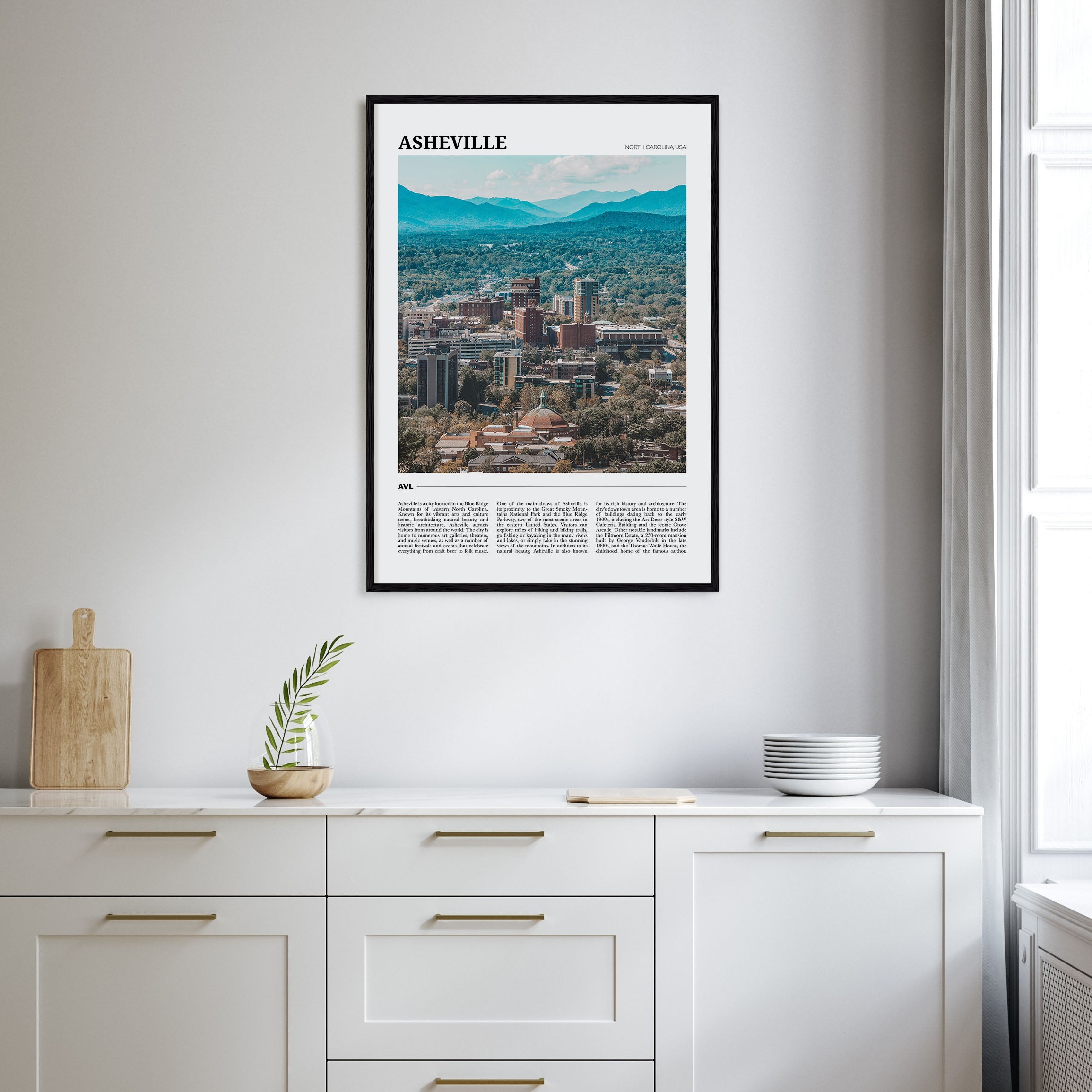 Asheville Travel Color Poster