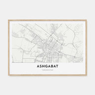 Ashgabat Map Landscape Poster