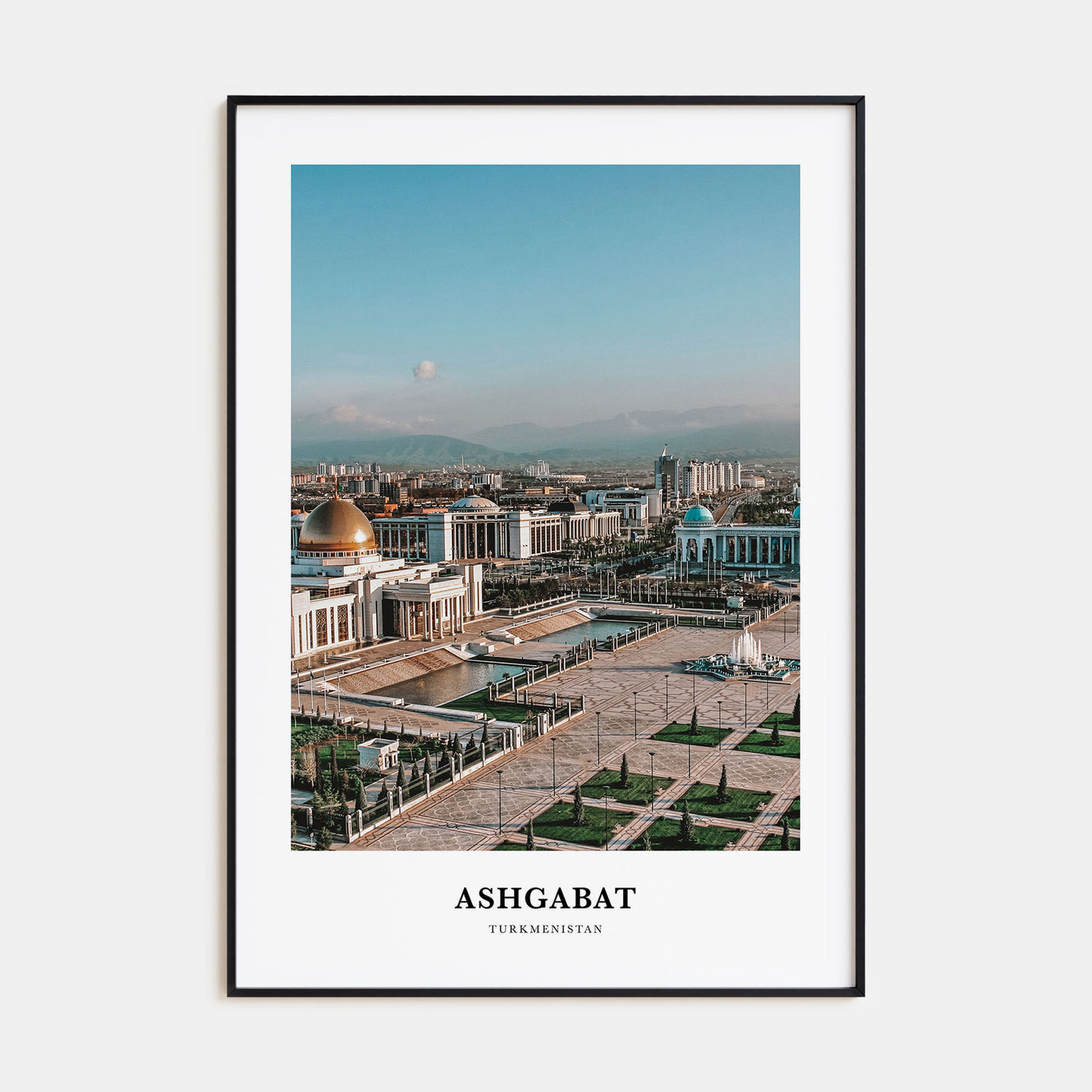 Ashgabat Portrait Color Poster