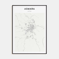 Asmara Map Portrait Poster