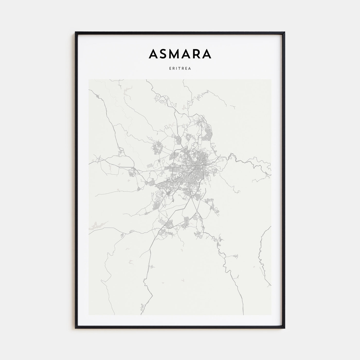 Asmara Map Portrait Poster
