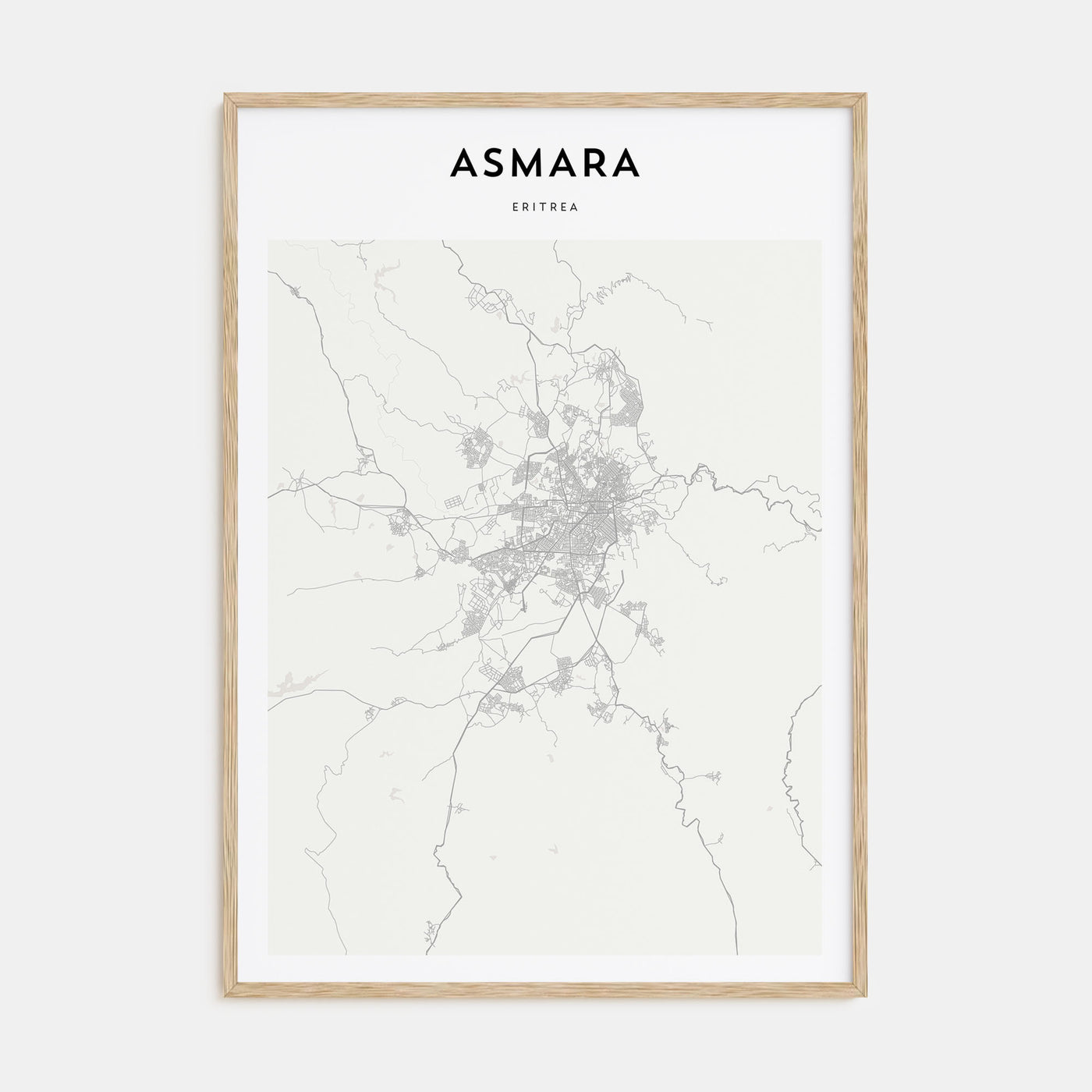 Asmara Map Portrait Poster