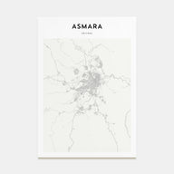 Asmara Map Portrait Poster