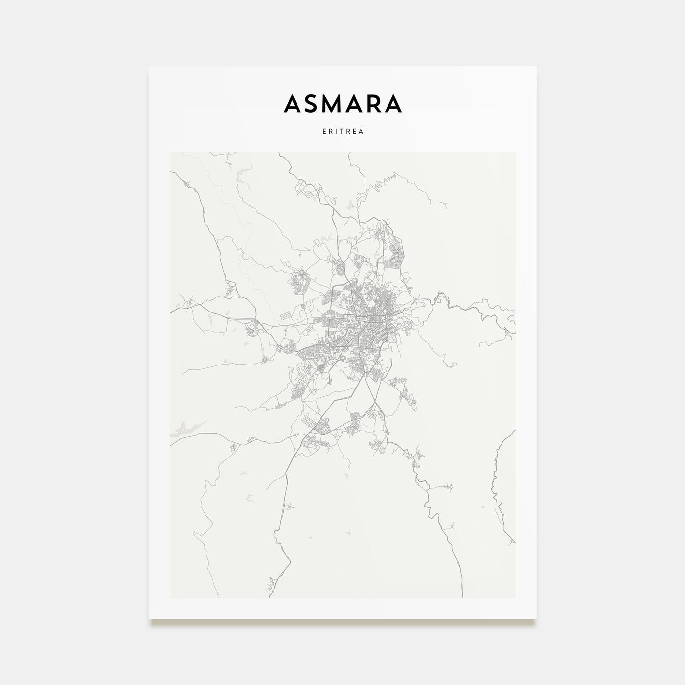 Asmara Map Portrait Poster