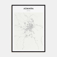Asmara Map Portrait Poster