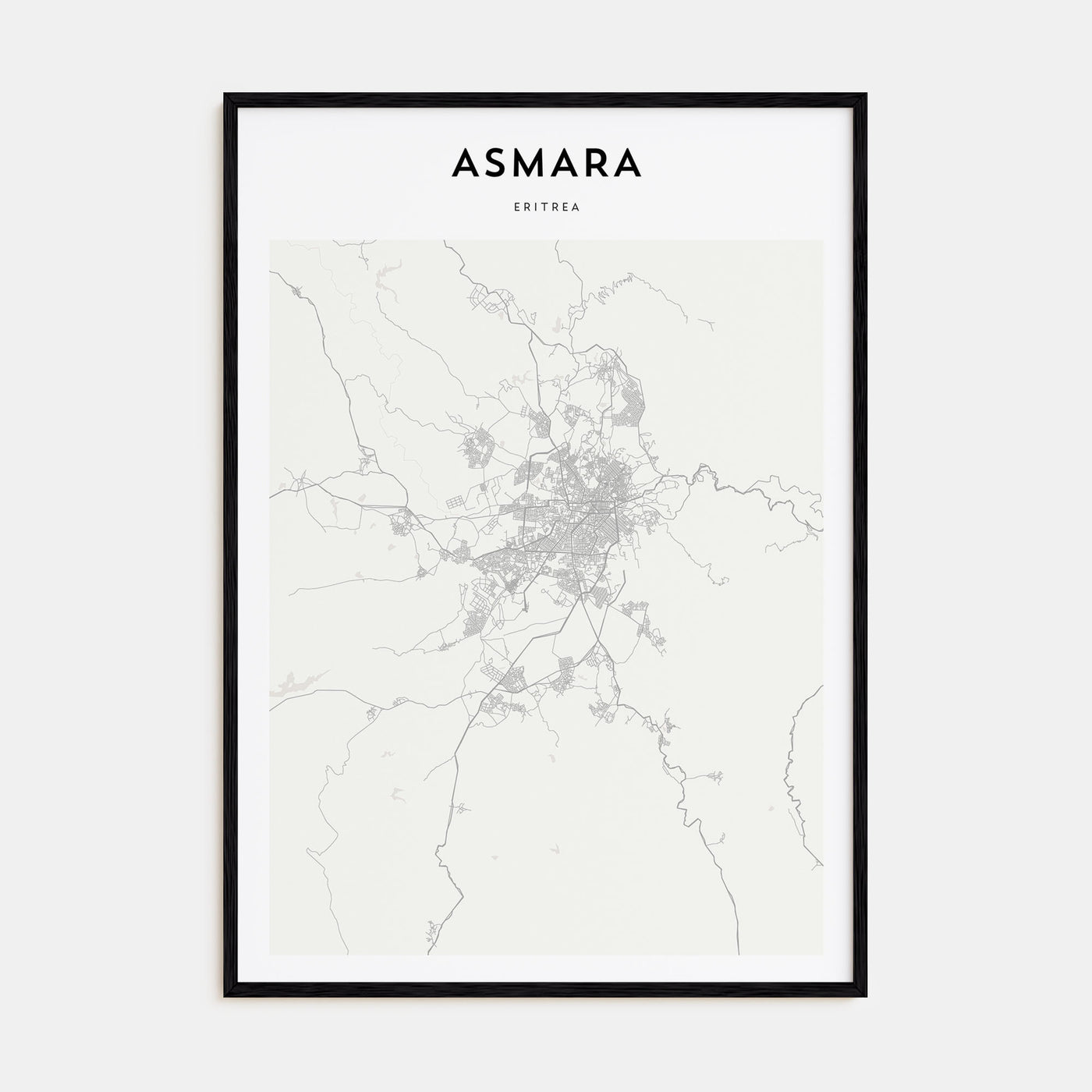 Asmara Map Portrait Poster