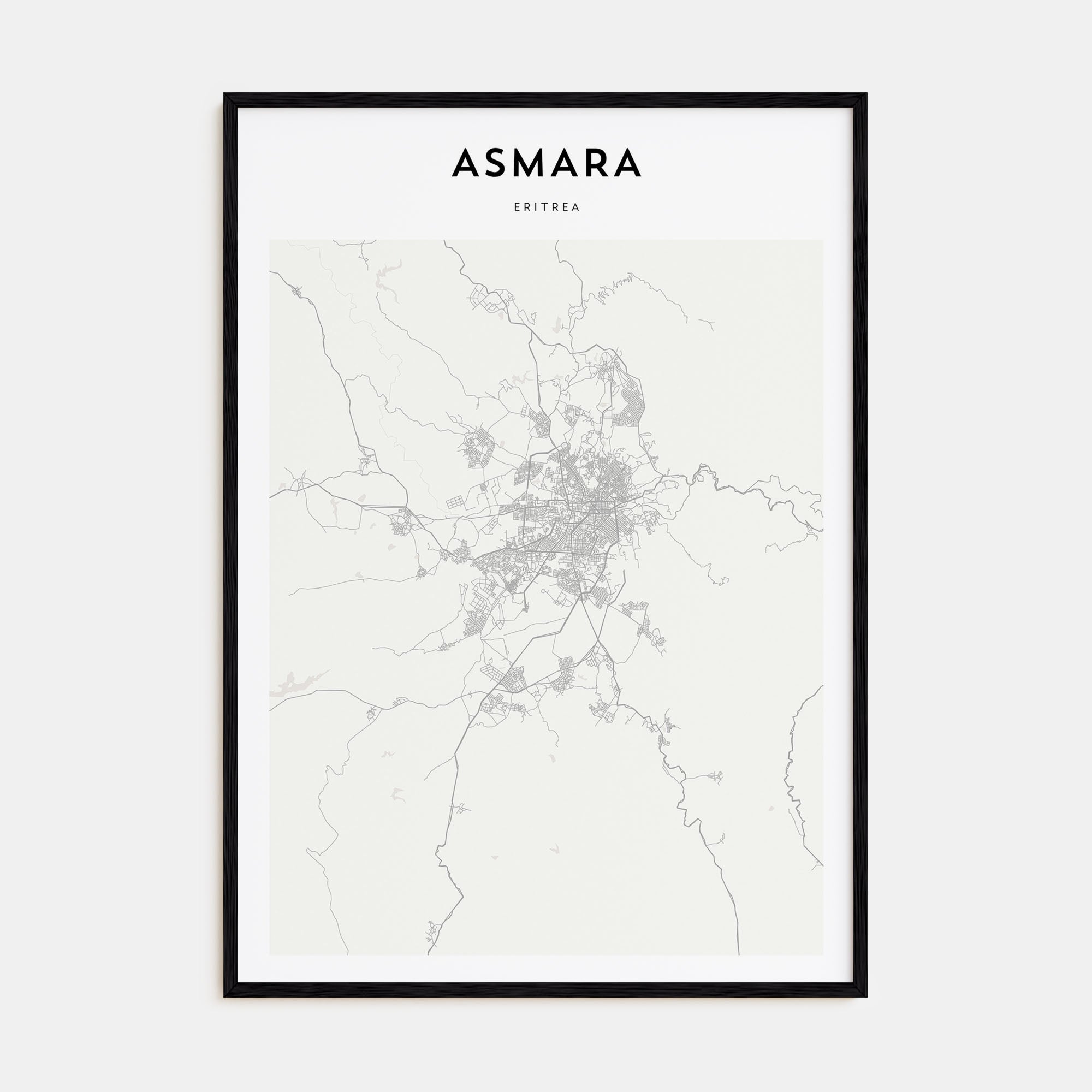 Asmara Map Portrait Poster