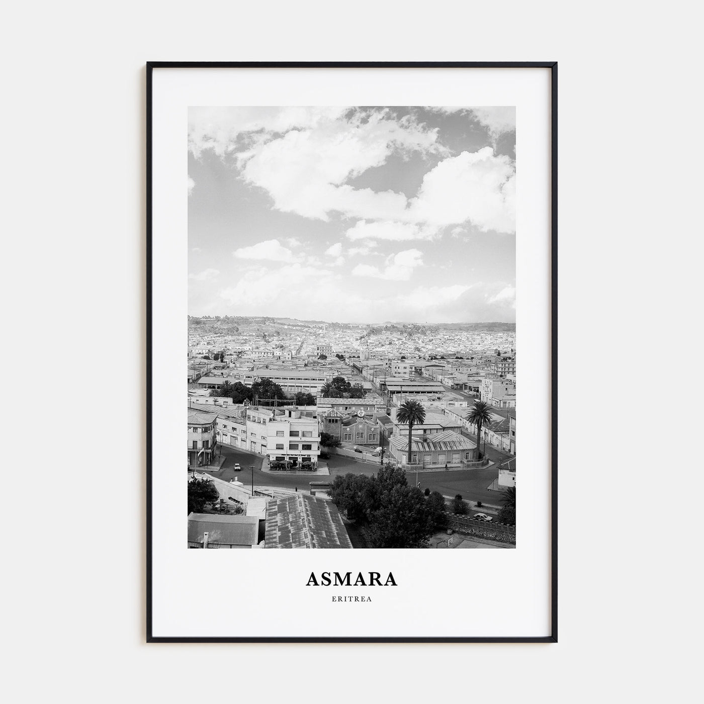 Asmara Portrait B&W Poster
