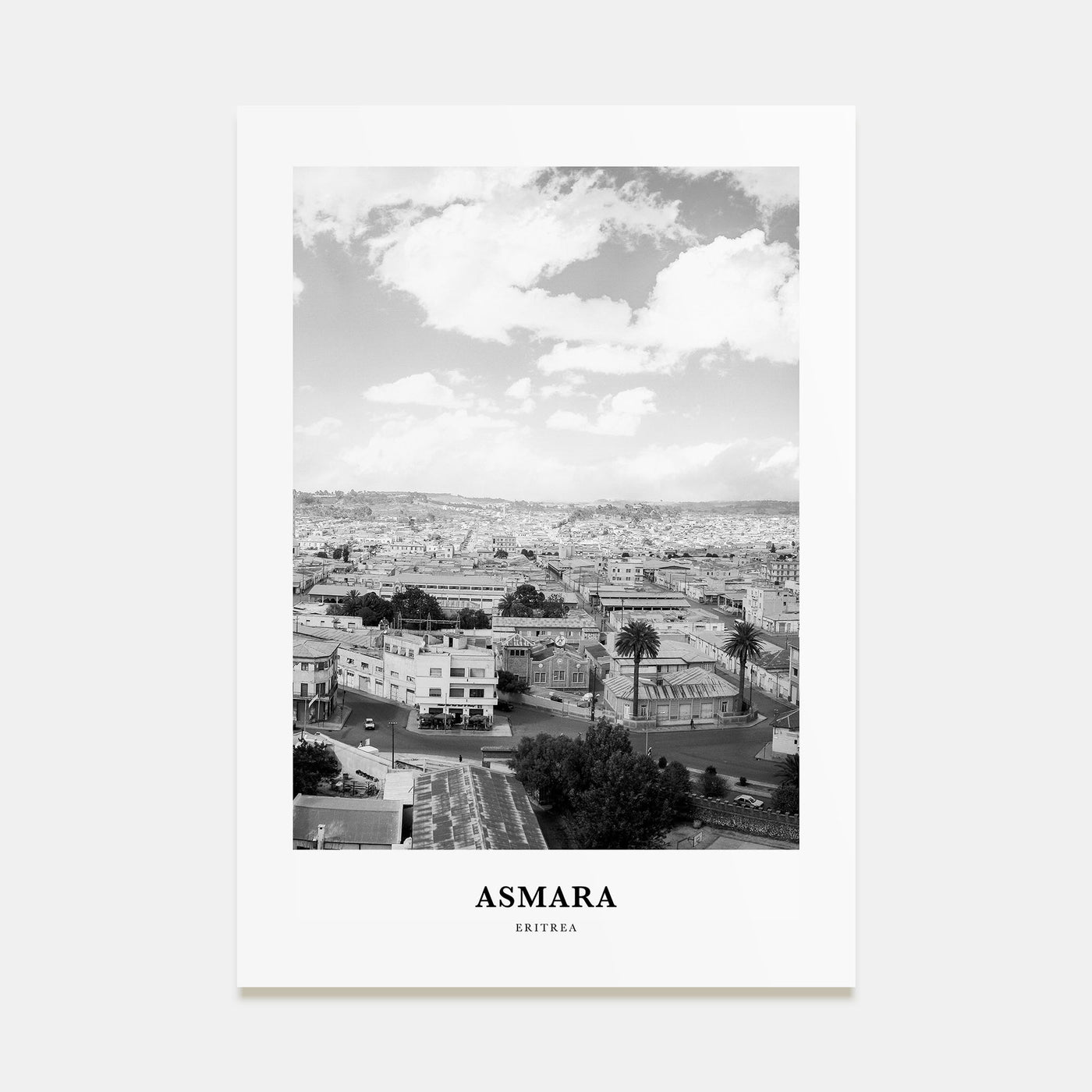 Asmara Portrait B&W Poster