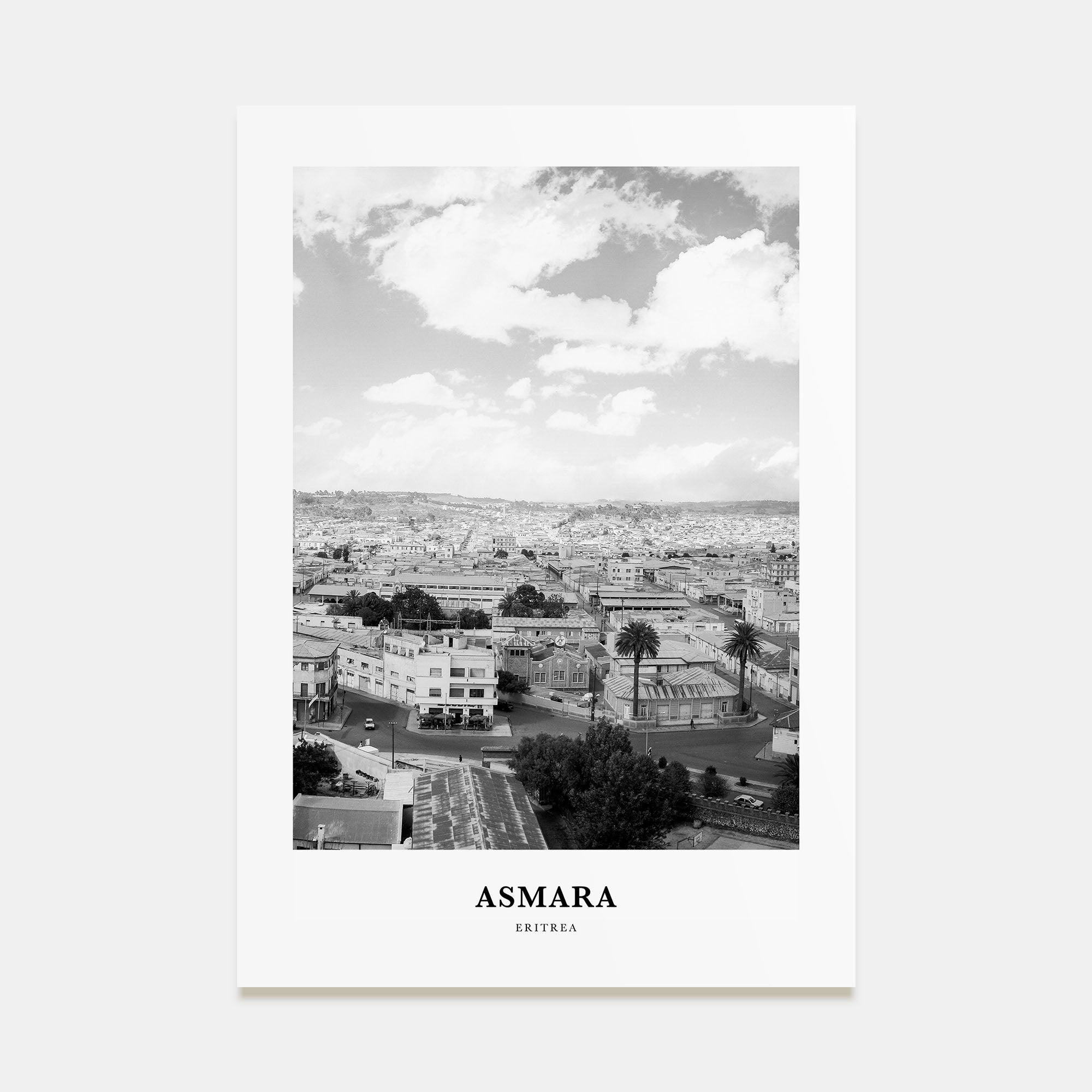 Asmara Portrait B&W Poster