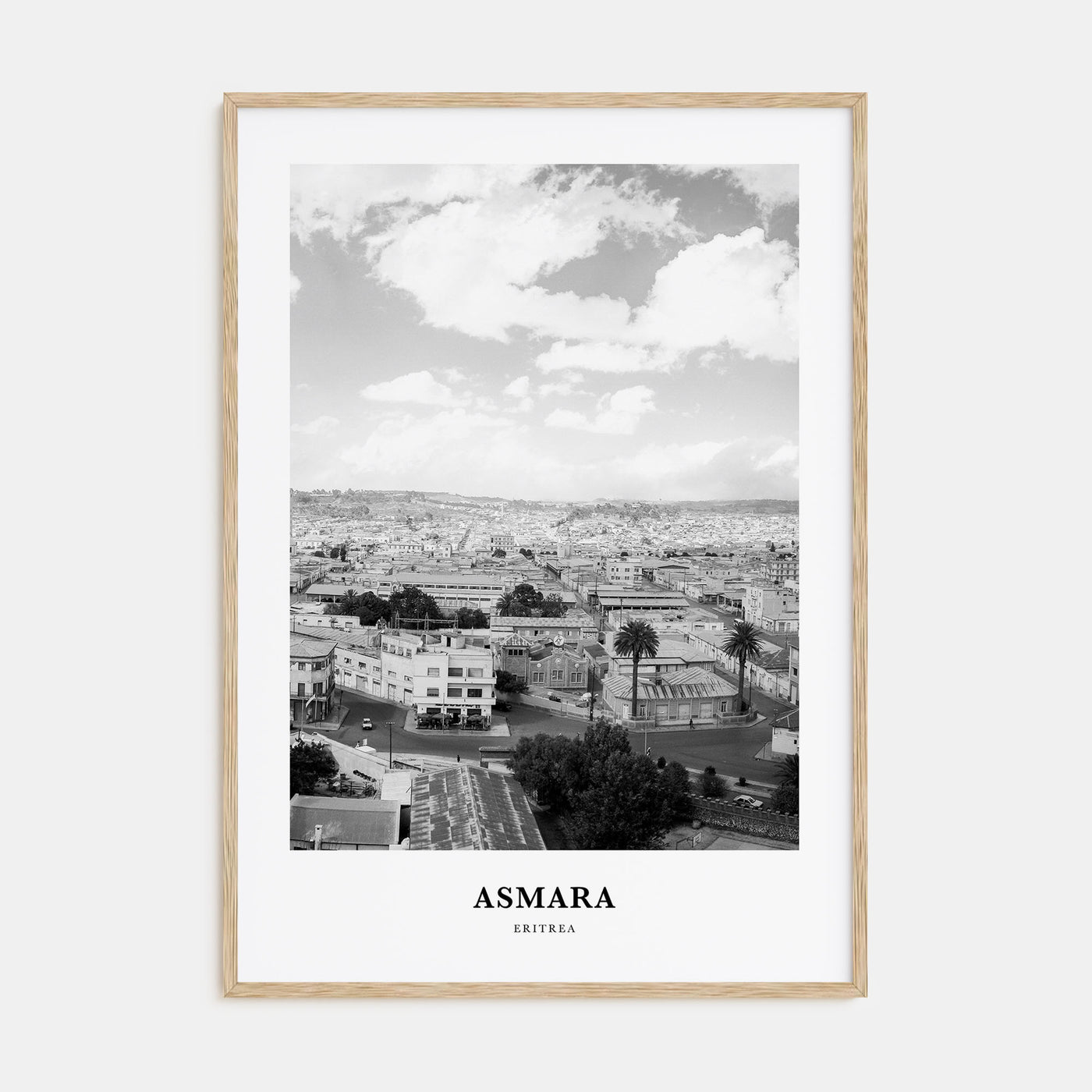 Asmara Portrait B&W Poster