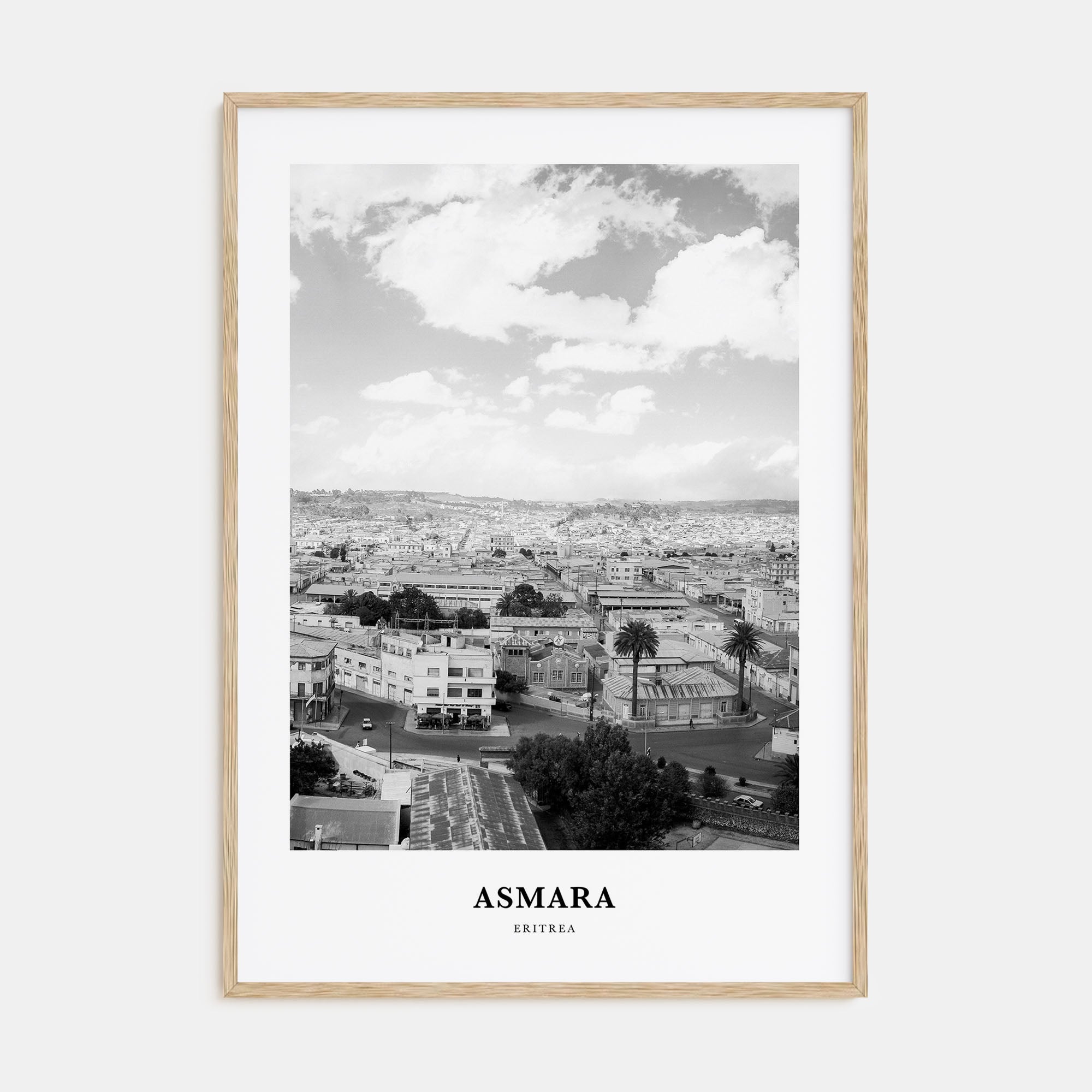 Asmara Portrait B&W Poster