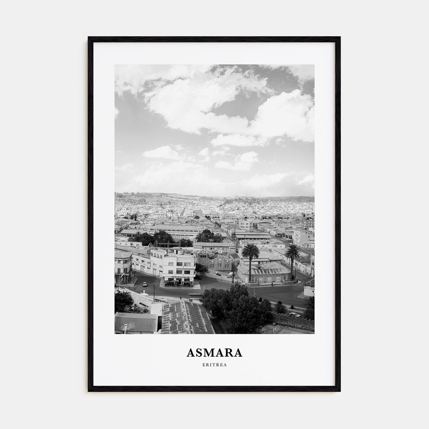 Asmara Portrait B&W Poster