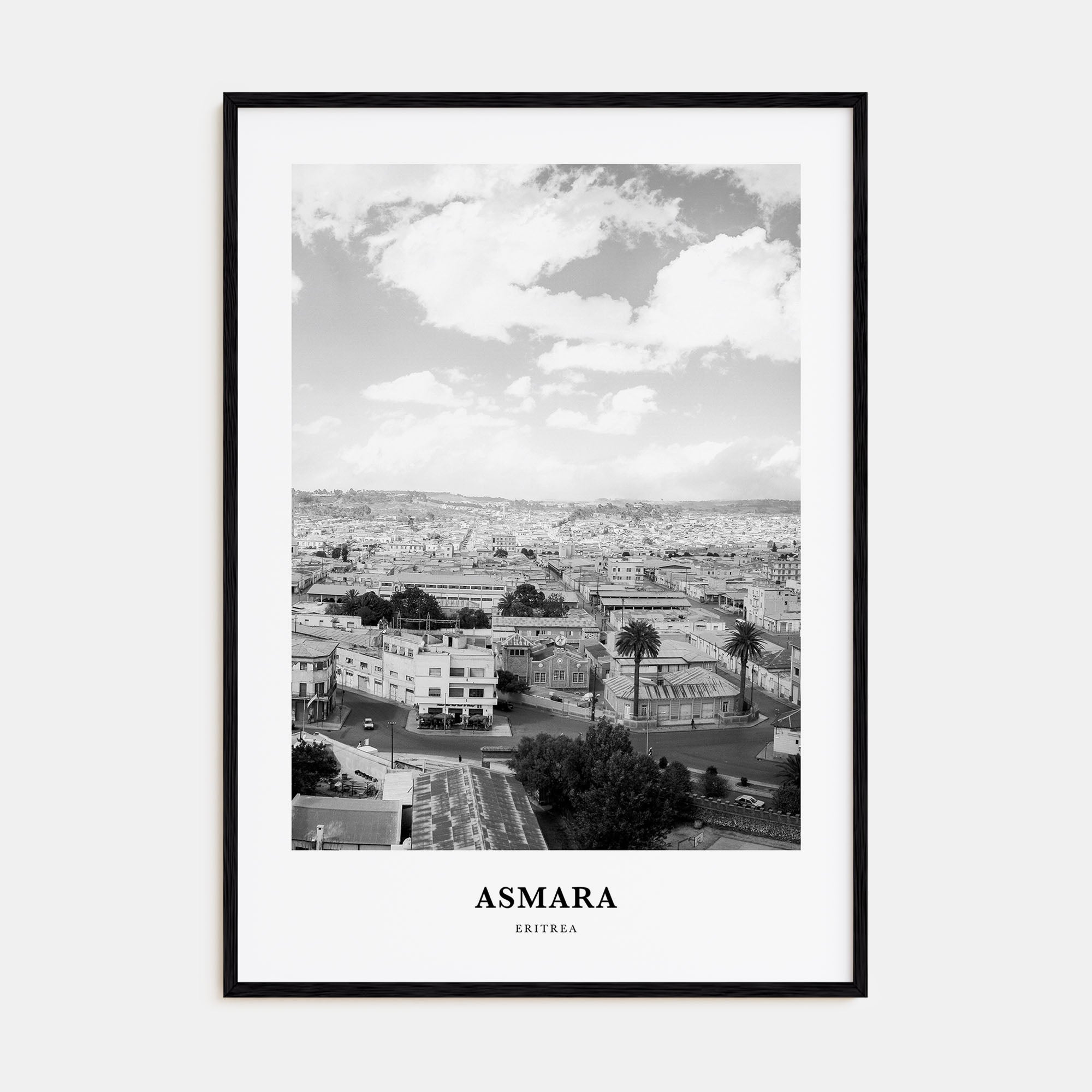 Asmara Portrait B&W Poster