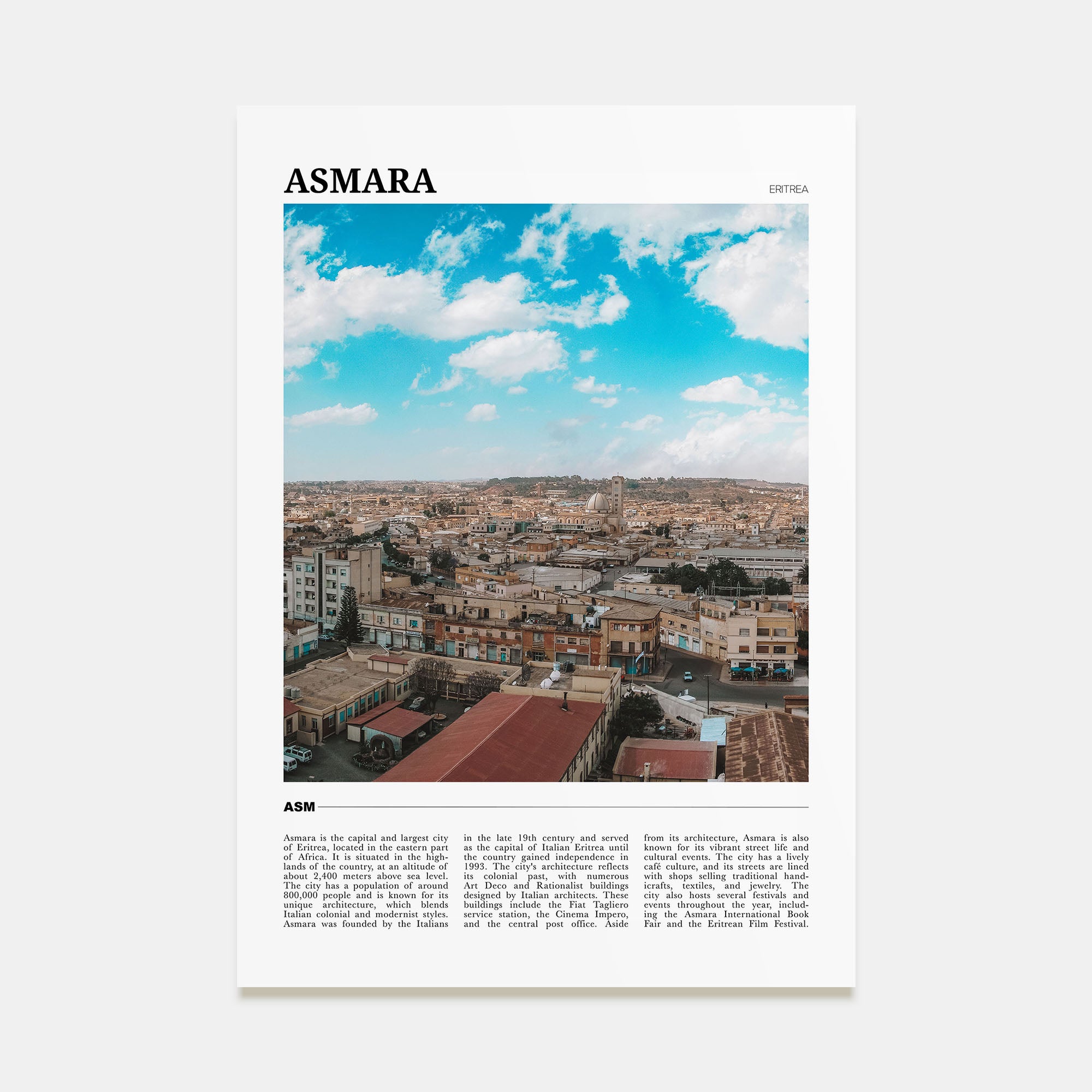 Asmara Travel Color No 1 Poster